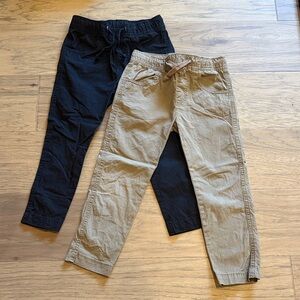 BYLT Basics Kids' Drawstring Pants - Black and Tan XS